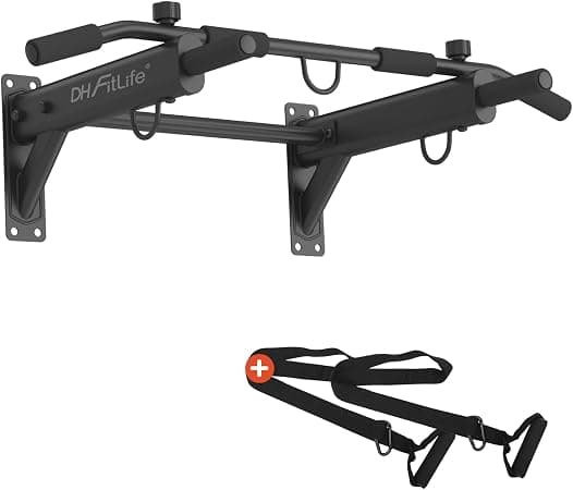 DH FitLife Barra de Dominadas de Pared 4 en 1, Hasta 200 kg