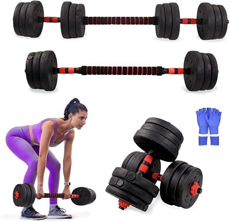 Mobiclinic ExtenFit Mancuernas Ajustables 2-20 kg con Barra de Extensión
