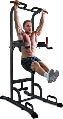 Sportstech Power Tower PT300, Estación 7 en 1 de Dominadas y Fondos