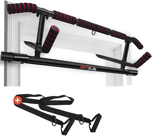 DH FitLife Barra de Dominadas para Marco de Puerta sin Tornillos
