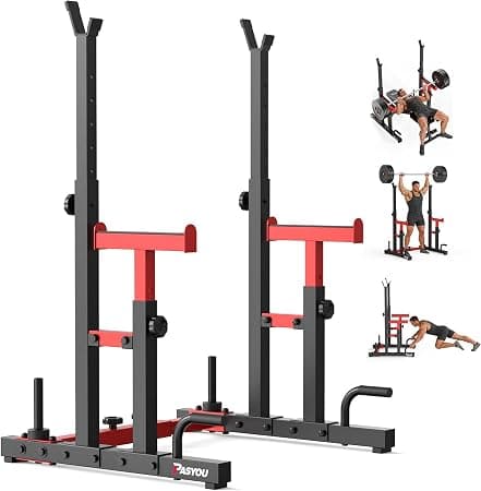 PASYOU Soporte Para Sentadillas Ajustable, Máx 544 kg
