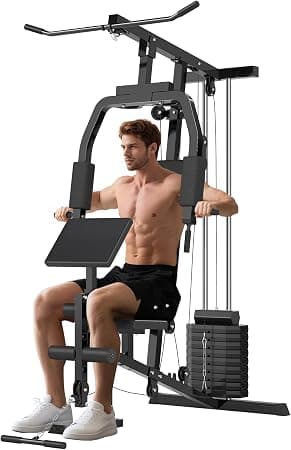 HOMCOM Máquina Multifunción de Musculación con Poleas