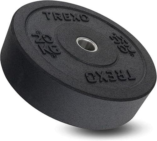 TREXO Discos Bumper Olímpicos de Goma, 20 kg