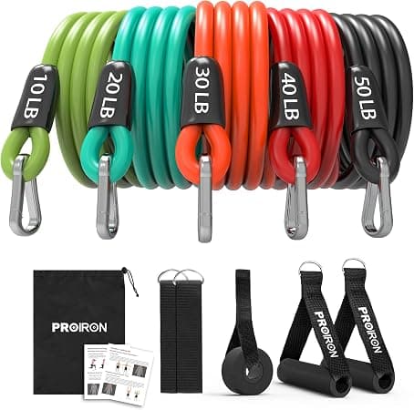 PROIRON Bandas de Resistencia Anti-Ruptura con Asas, 5-Rope Set