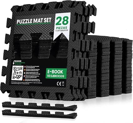 unycos Alfombra Puzzle EVA para Gimnasio, 28 Piezas (2,52 m²)